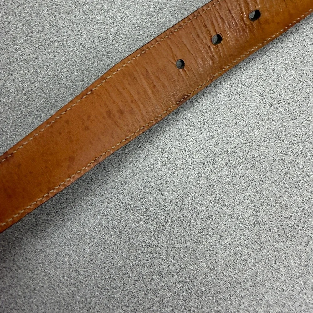 Trafalgar Belt Mens 42 Brown Cortina Leather Dress Brass Buckle USA Made 1.25